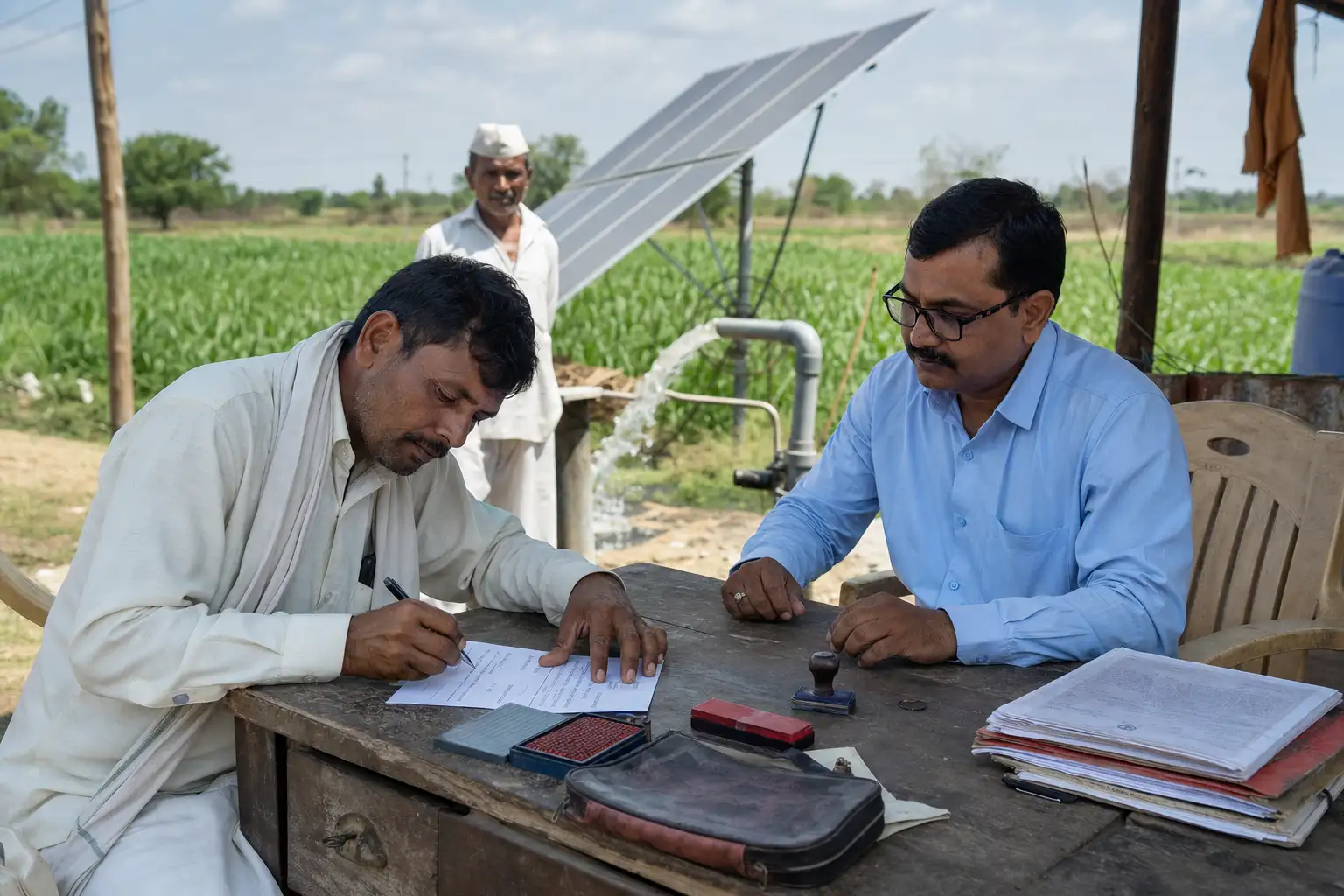 PM-KUSUM solar agriculture pump guide — affidavit format tenant farmer solar pump application — Maharashtra farm irrigation under Kusum Mahaurja scheme