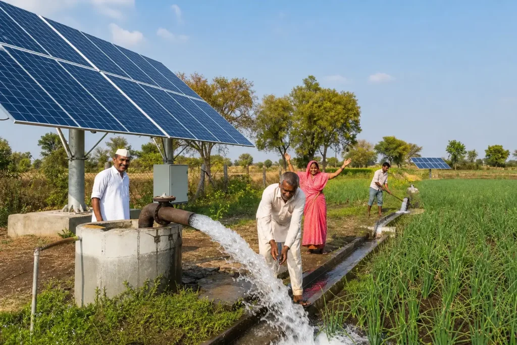 PM-KUSUM solar agriculture pump guide — component a benefits discom farmers maharashtra — Maharashtra farm irrigation under Kusum Mahaurja scheme