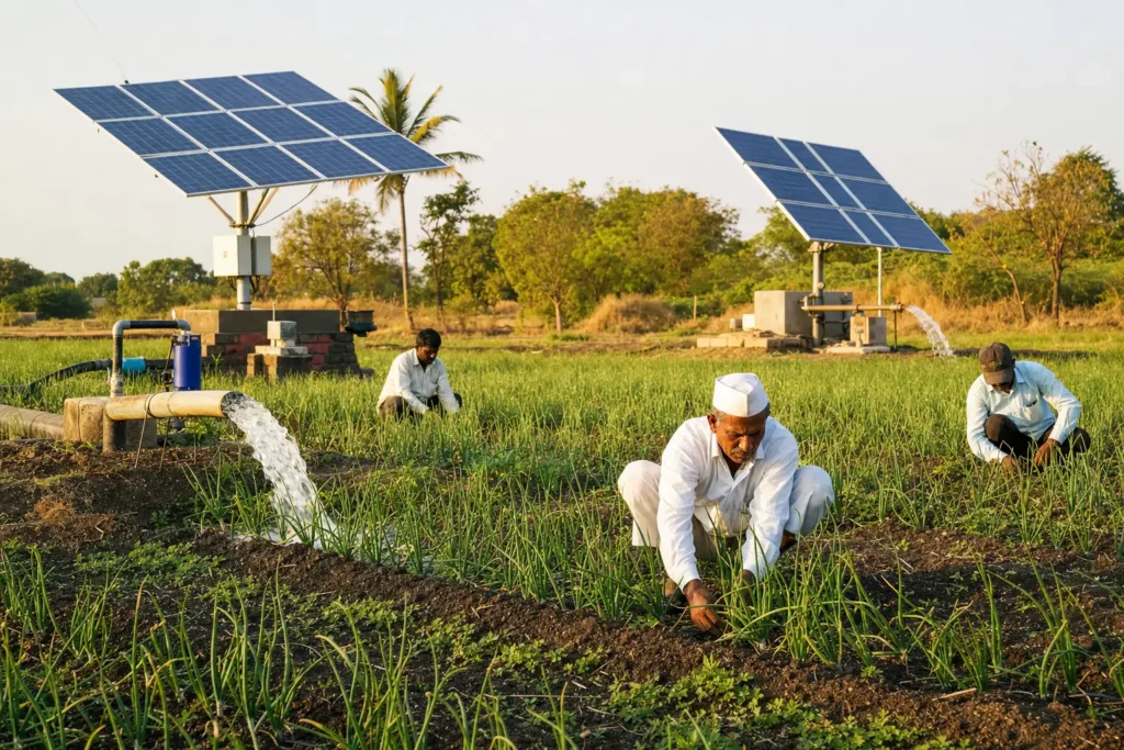 PM-KUSUM solar agriculture pump guide — difference between component b and component c pm kusum — Maharashtra farm irrigation under Kusum Mahaurja scheme