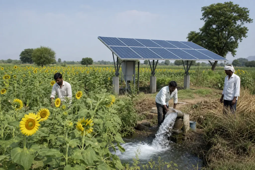 PM-KUSUM solar agriculture pump guide — grid connected areas component c eligibility criteria — Maharashtra farm irrigation under Kusum Mahaurja scheme
