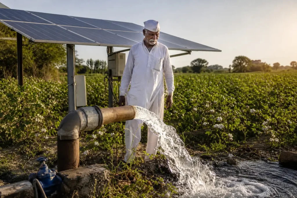PM-KUSUM solar agriculture pump guide — grid connected pump solarization apply online maharashtra — Maharashtra farm irrigation under Kusum Mahaurja scheme
