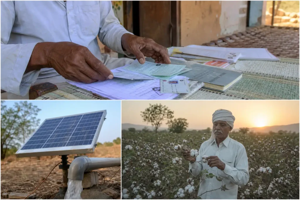 PM-KUSUM solar agriculture pump guide — inheritance land solar pump application documents — Maharashtra farm irrigation under Kusum Mahaurja scheme