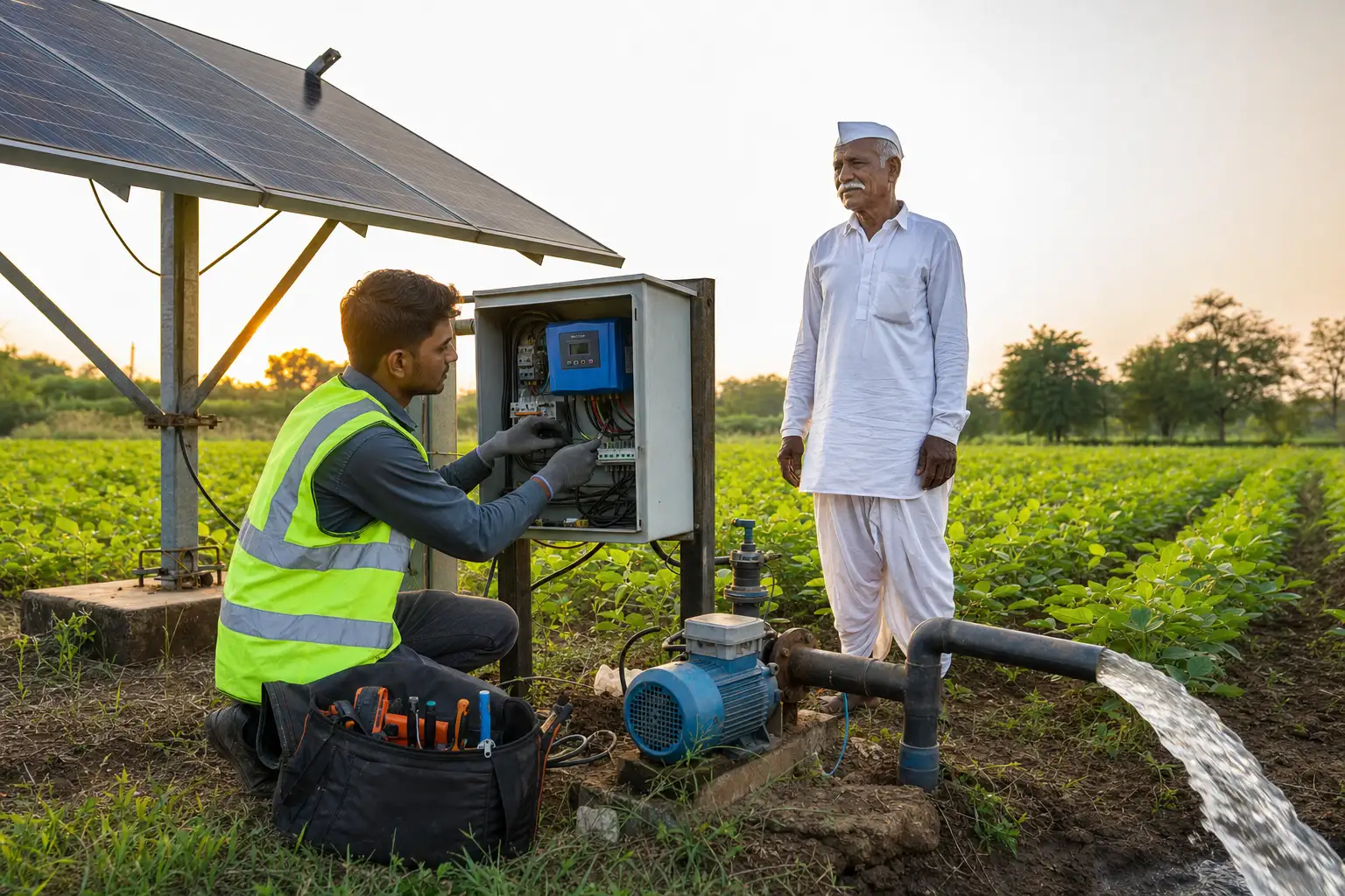 PM-KUSUM solar agriculture pump guide — maintenance cost solar pump after 5 year warranty — Maharashtra farm irrigation under Kusum Mahaurja scheme