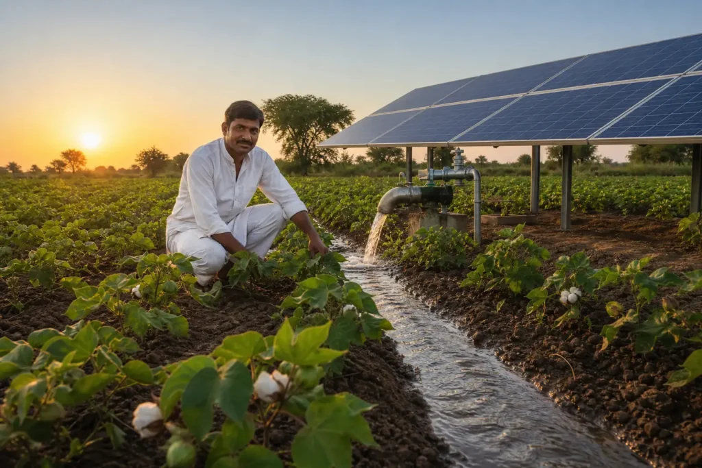 PM-KUSUM solar agriculture pump guide — solar pump subsidy aurangabad maharashtra 2026 farmer share — Maharashtra farm irrigation under Kusum Mahaurja scheme