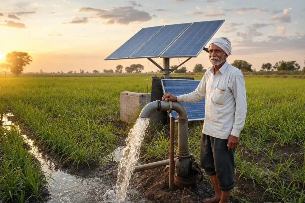 PM-KUSUM solar agriculture pump guide — solar pump subsidy buldhana maharashtra 2026 farmer share — Maharashtra farm irrigation under Kusum Mahaurja scheme