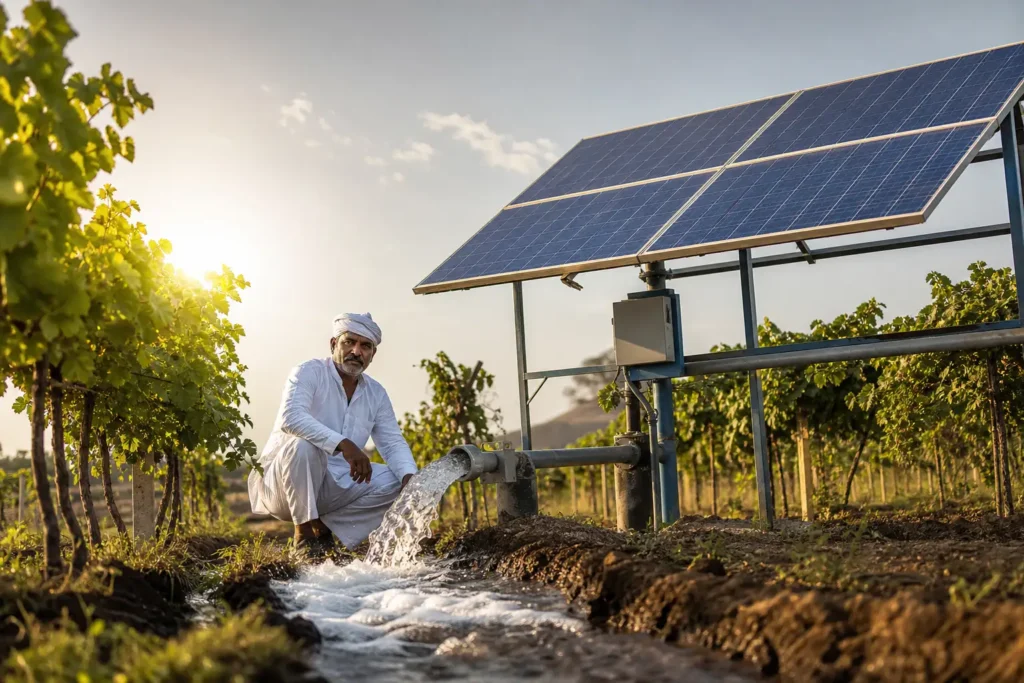 PM-KUSUM solar agriculture pump guide — solar pump subsidy jalna maharashtra 2026 farmer share — Maharashtra farm irrigation under Kusum Mahaurja scheme