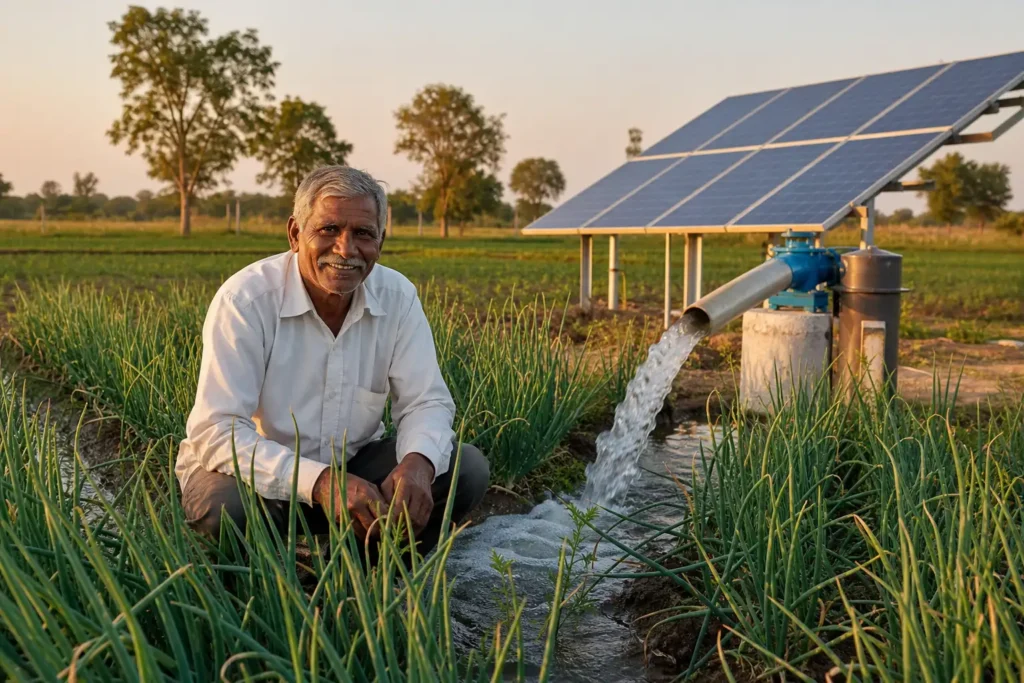 PM-KUSUM solar agriculture pump guide — solar pump subsidy mumbai maharashtra 2026 farmer share — Maharashtra farm irrigation under Kusum Mahaurja scheme
