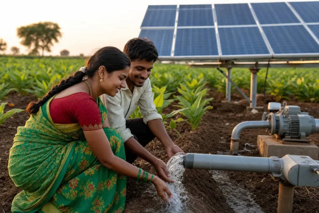 PM-KUSUM solar agriculture pump guide — solar pump subsidy osmanabad maharashtra 2026 farmer share — Maharashtra farm irrigation under Kusum Mahaurja scheme