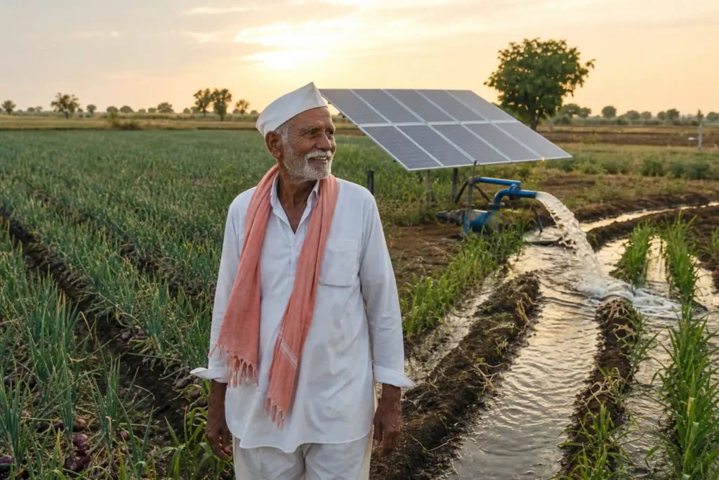 PM-KUSUM solar agriculture pump guide — solar pump subsidy wardha maharashtra 2026 farmer share — Maharashtra farm irrigation under Kusum Mahaurja scheme