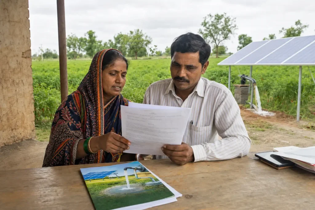 PM-KUSUM solar agriculture pump guide — state share pending central subsidy solar pump — Maharashtra farm irrigation under Kusum Mahaurja scheme
